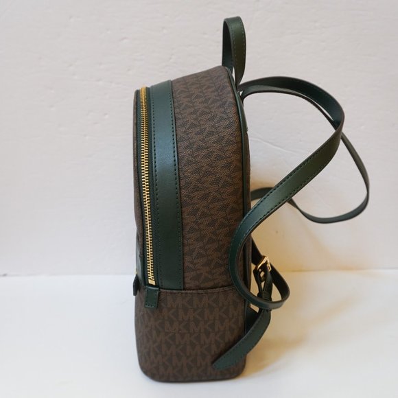 Michael Kors Kenly Medium Backpack MK Brown Racing Green main image 6
